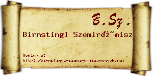 Birnstingl Szemirámisz névjegykártya
